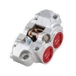 Pinza freno OTTOPUNTOUNO New Era - 4 pistoncini, radiale - alluminio CNC, argento e rosso anodizzato