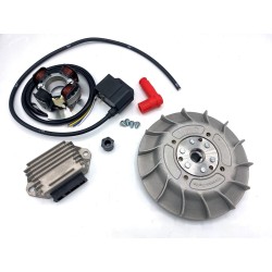 Accensione elettronica VMC cono 19mm, 1,5Kg, Vespa Smallframe - volano integrale e ventola alluminio 14 alette